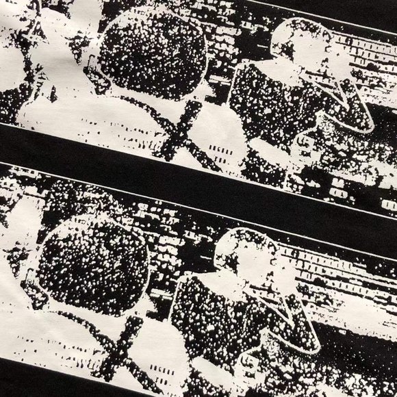 Cavermpt Black Short Sleeve Black and White Comic Color Printing - Picture 11 of 15